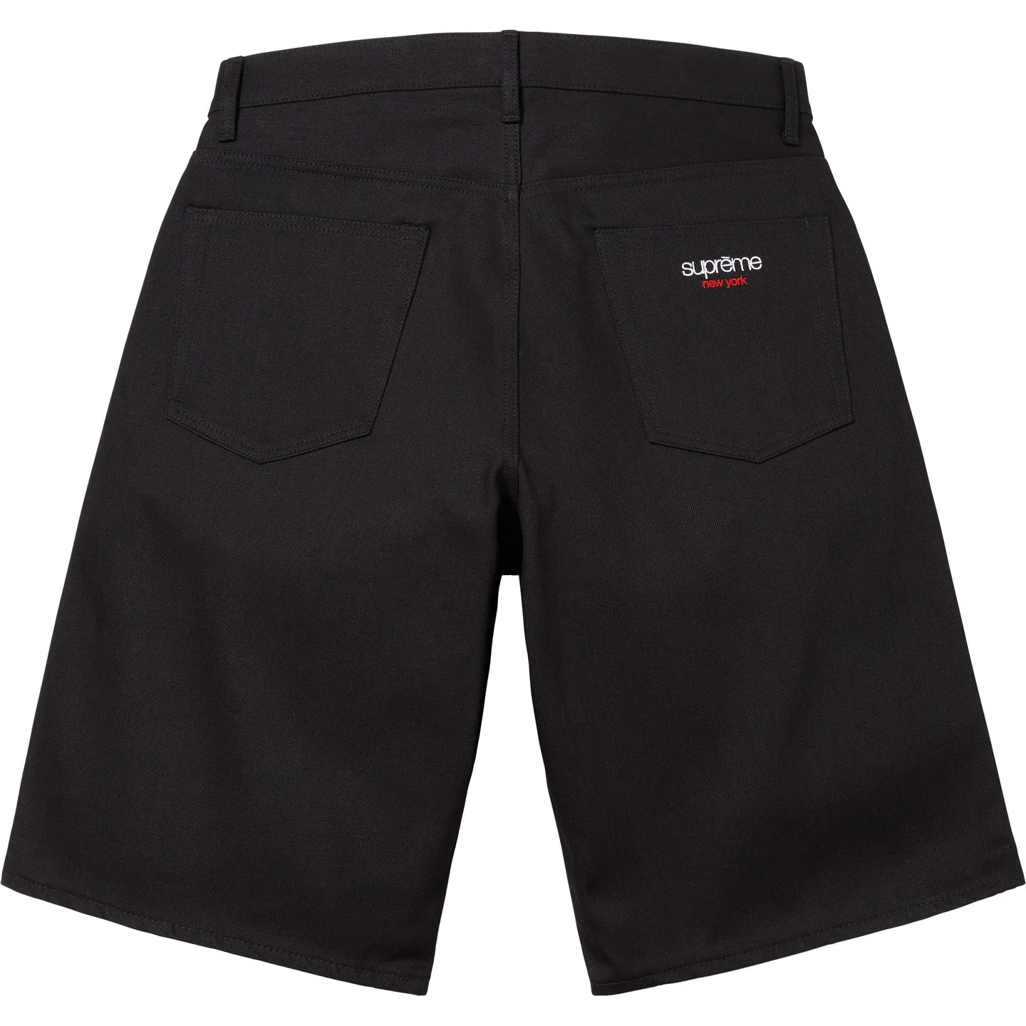 Шорты джинсовые свободные Supreme Baggy Selvedge Denim Shorts черные — фото 3