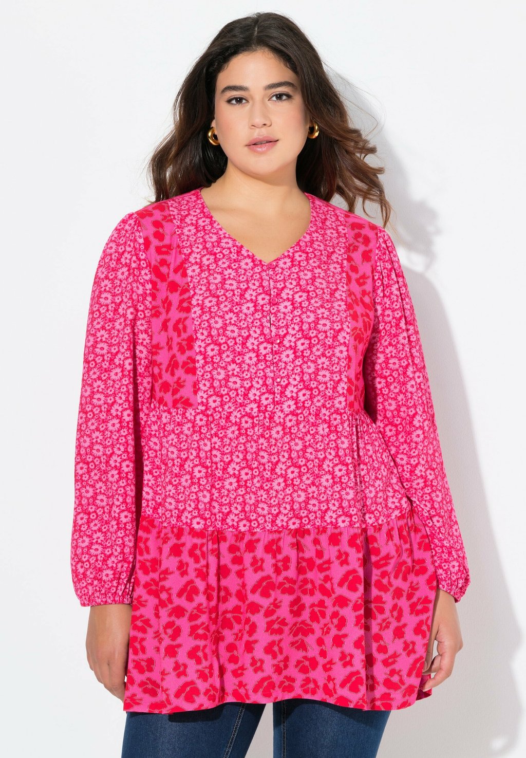 

Туника MIXED FLORAL Ulla Popken, фуксия