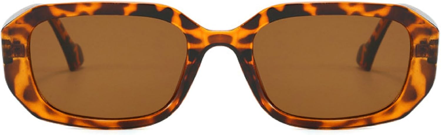 

Модные солнцезащитные очки в форме многоугольника и прямоугольника для женщин, ретро-очки с градиентным переходом, защита от УФ-излучения UV400 для мужчин, сине-зеленые солнцезащитные очки mincl, Leopard Brown