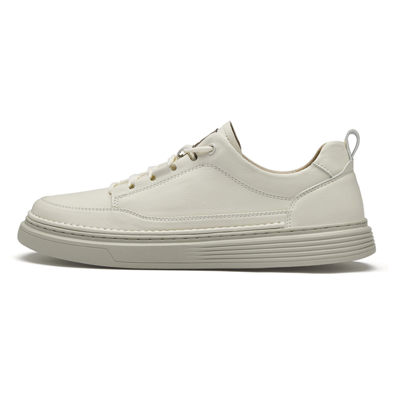 

CALIFBULL Низкие скейтерские кеды унисекс бежевые, цвет Beige[Leather][Leather Shoe Size: Size 40 in This Model = Athletic Shoes 41]