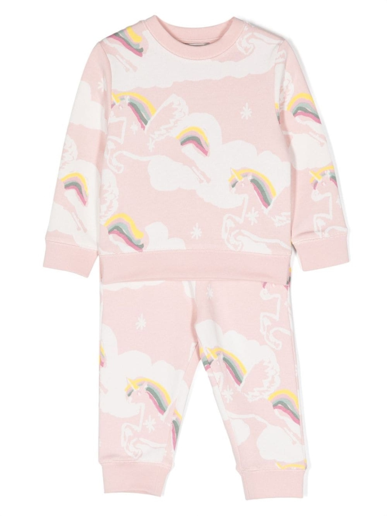 

Stella McCartney Kids спортивный костюм с графичным принтом, розовый