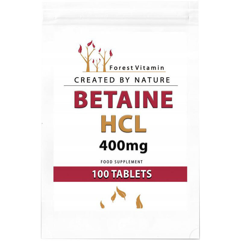 

Лесной витамин, бетаин HCL 400 мг, Добавка , 100 таб Forest Vitamin