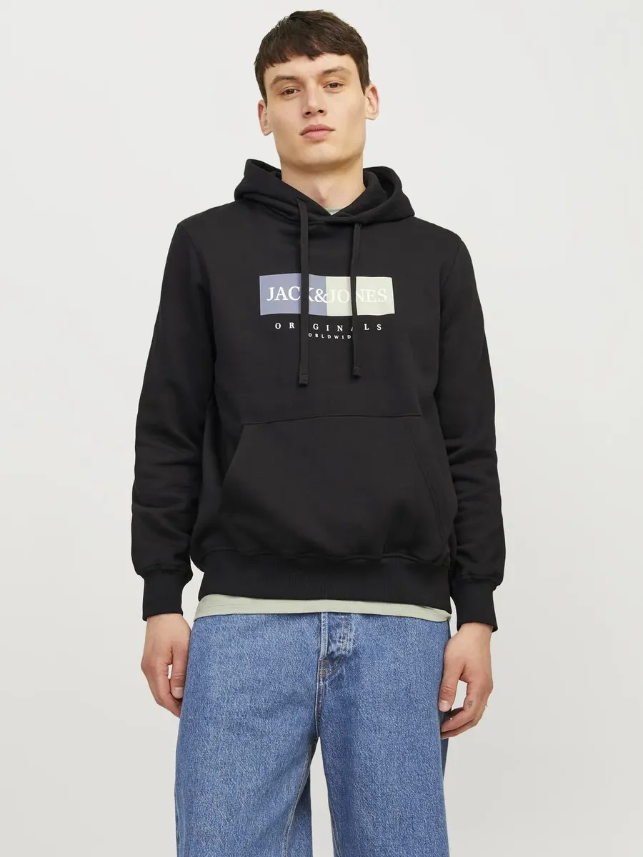 

Толстовка Jack & Jones с капюшоном "JORFREDERIKSBERG BOX SWEAT HOOD SN", черный