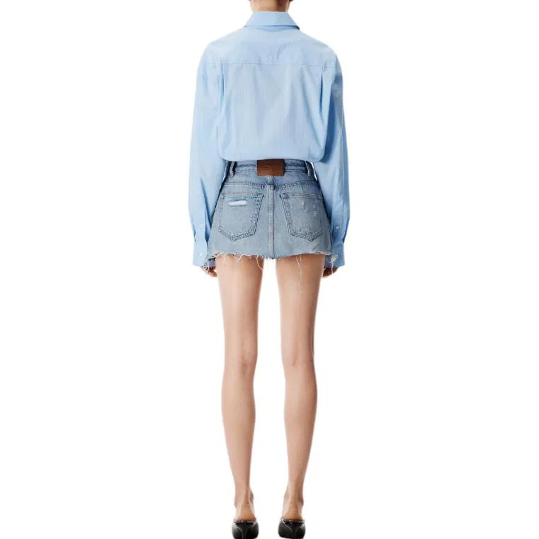 Спортивный комбинезон-шорты Prestyled Alexander Wang, Light Indigo — фото 4