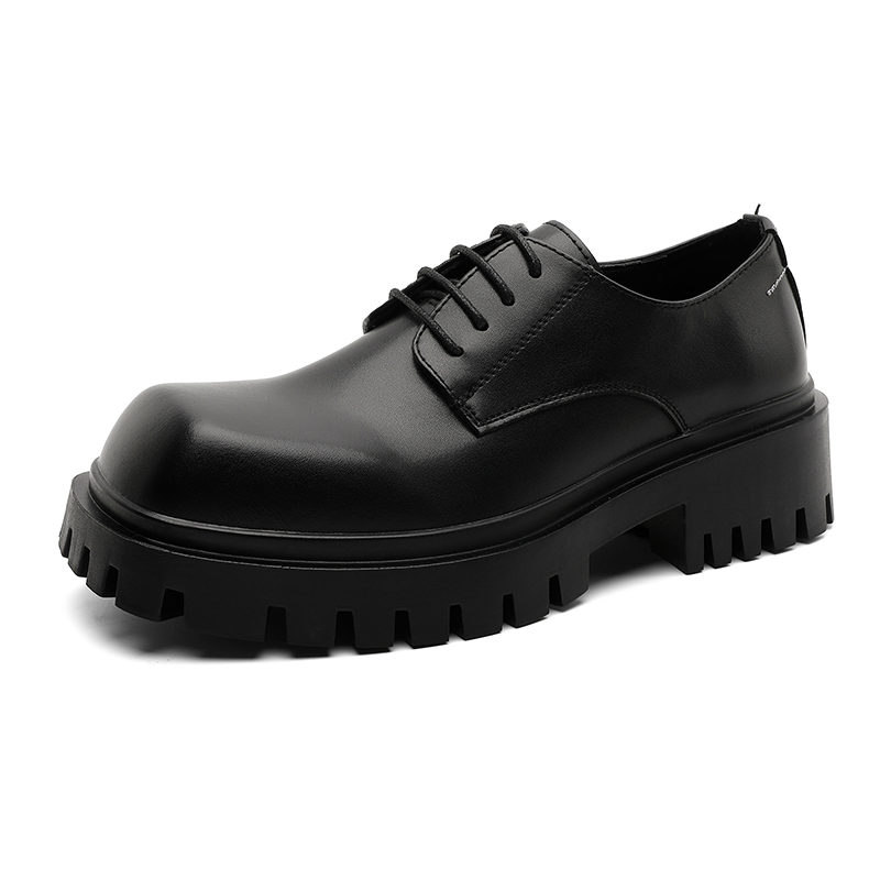ZHENRAN Мужские повседневные туфли черные глянцевая кожа, цвет Glossy Leather — фото 4