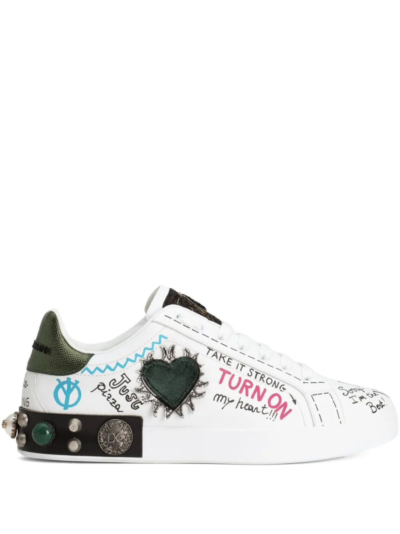 

Dolce & Gabbana кроссовки Portofino Graffiti, белый