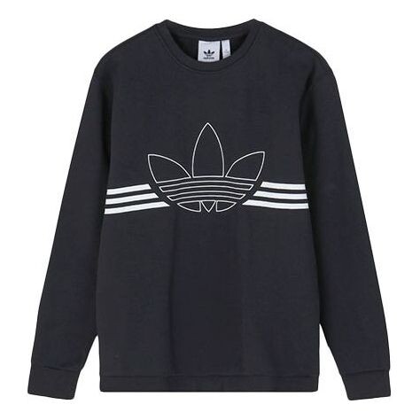 

Толстовка adidas originals Outline Crw Flc Casual Loose Round Neck Black, черный
