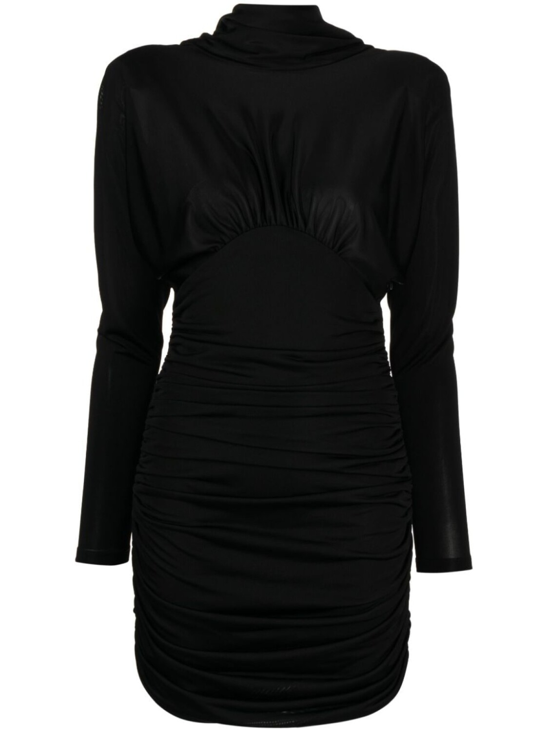 

Платье мини с длинными рукавами Saint Laurent, черный