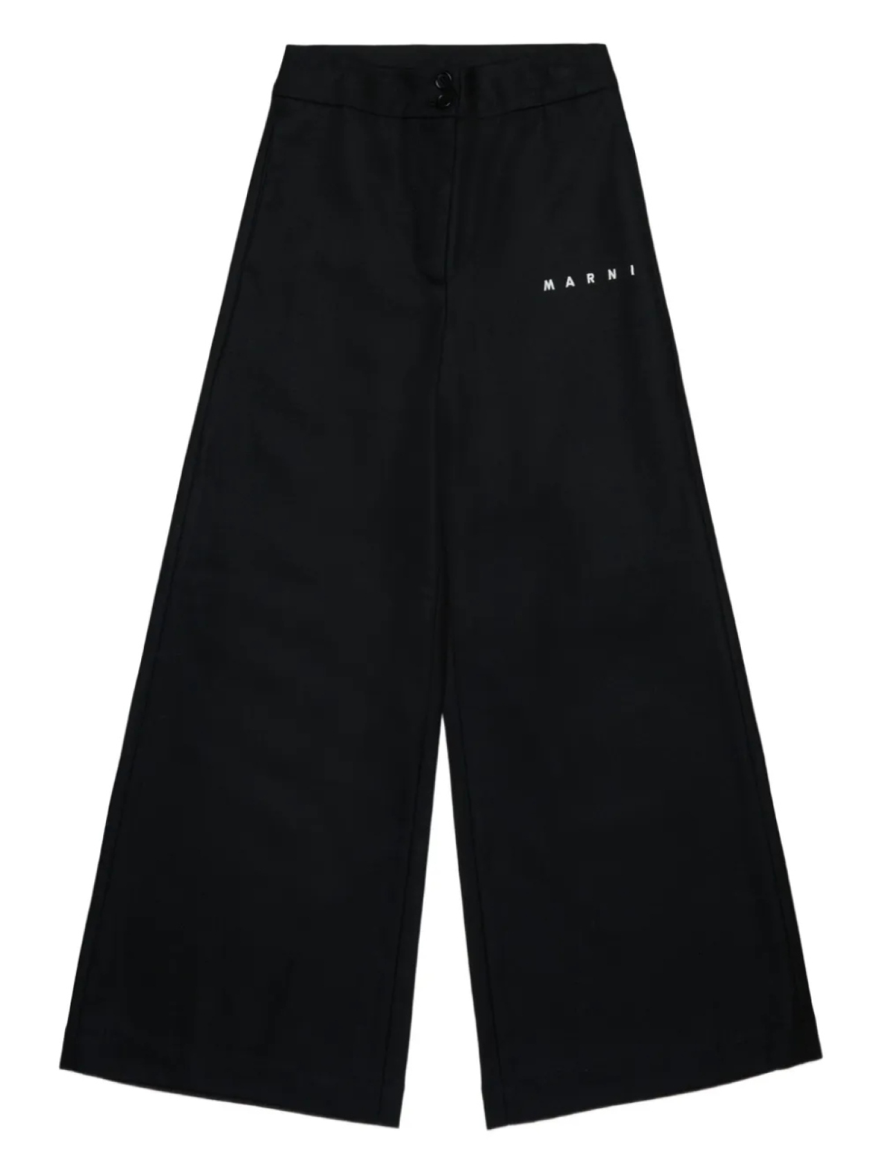 

Marni Kids брюки с вышитым логотипом, черный