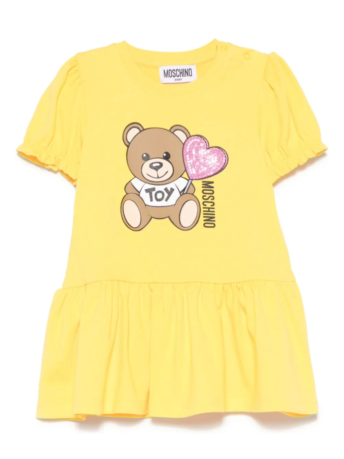 

Moschino Kids платье с принтом Leo Teddy, желтый