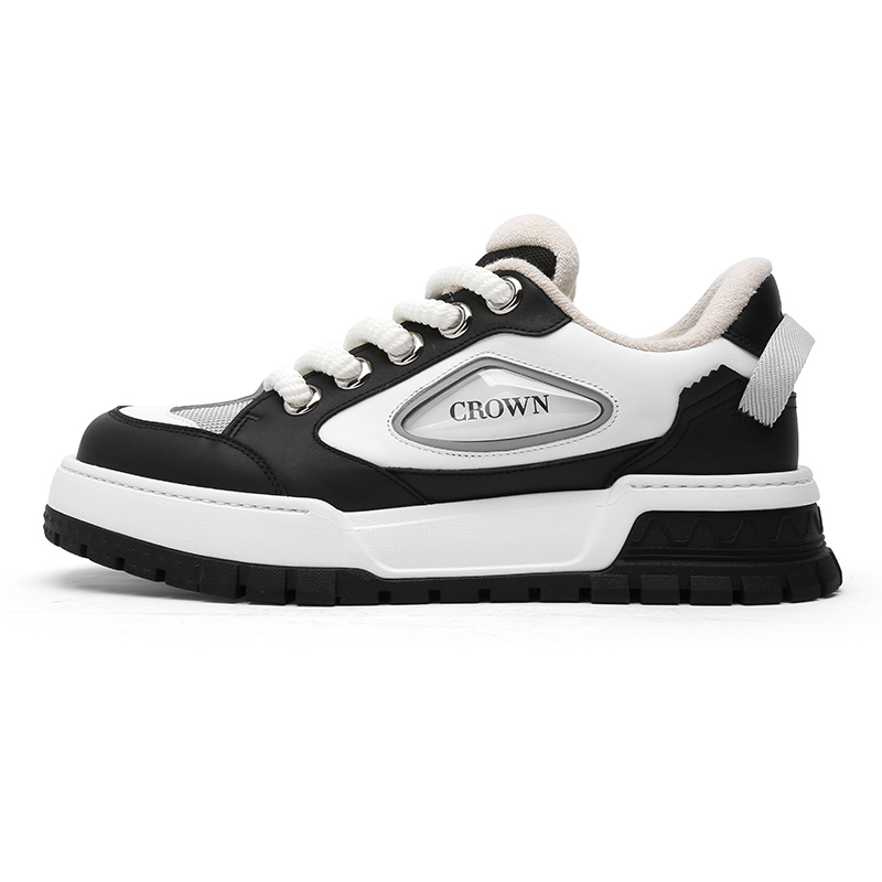 

Кроссовки Low-Top Skateboard Shoes Men's CROWN, White Orange