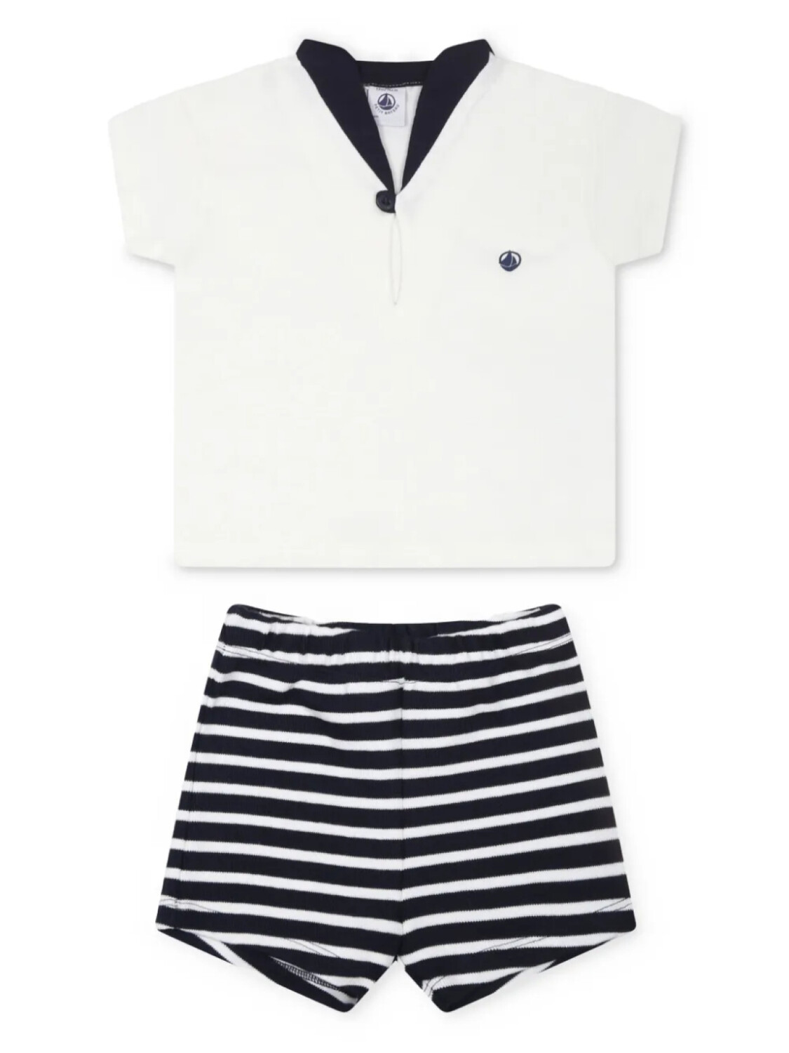 

Комплект шорт с матросским воротником Petit Bateau, белый
