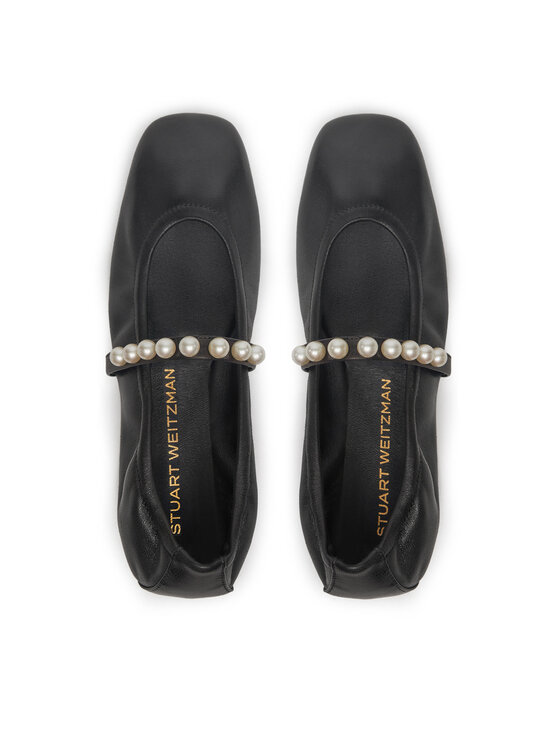 Балетки Goldie Ballet Flat SF896 Stuart Weitzman, черный — фото 4