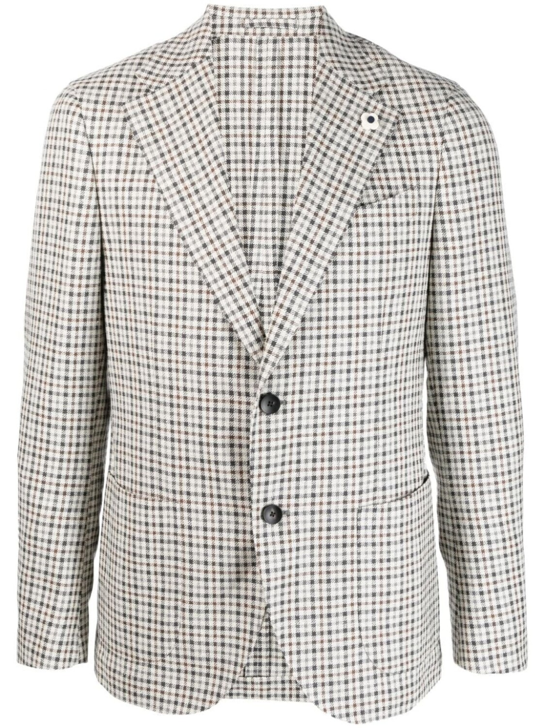 

Lardini однобортный пиджак из смесовой шерсти, серый