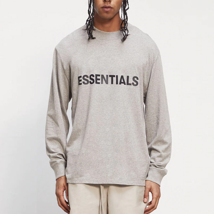 Футболка FW20 унисекс овсянка Fear Of God Essentials, светло-бежевый — фото 2