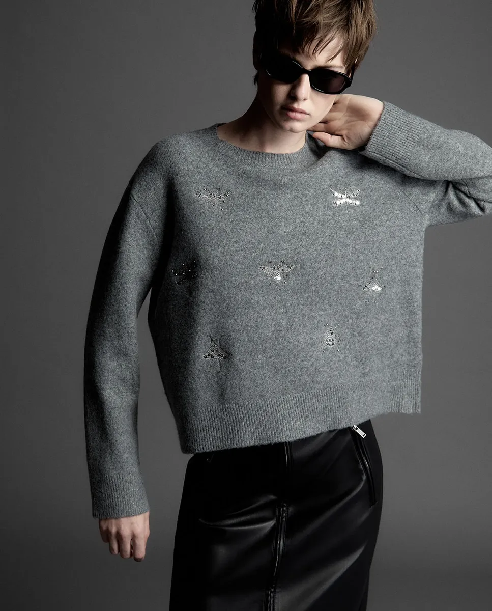 

Джемпер с круглым вырезом Sfera, серый