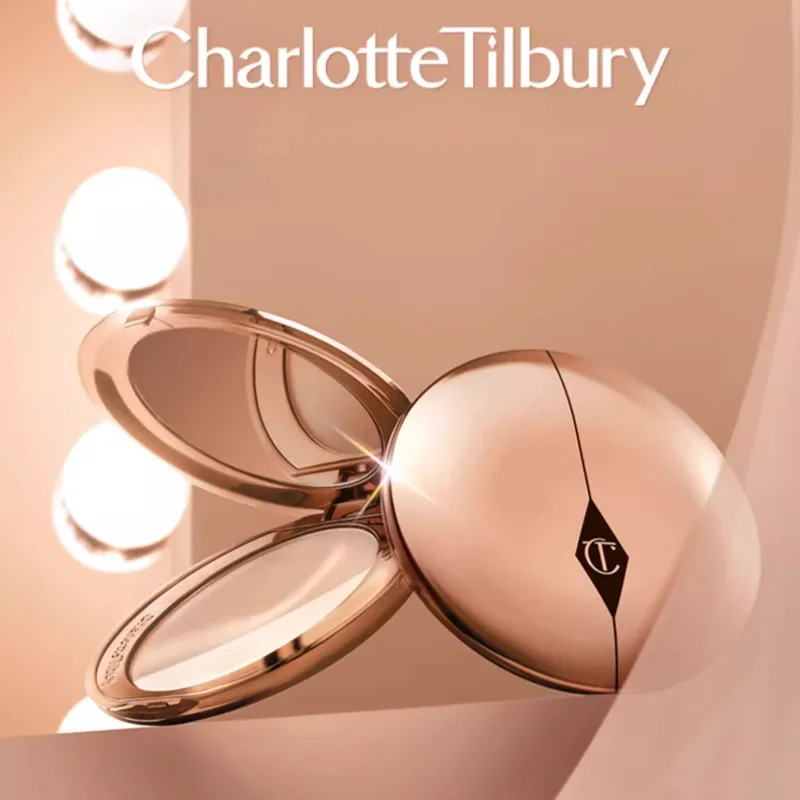 Charlotte Tilbury CT Small Golden Disk+Набор пудр для коррекции тона кожи 8г+8г, Two-Piece Set: Small Gold Tray Powder #Radiant White 8g+Small Gold Tray Refill #Radiant White 8g — фото 3