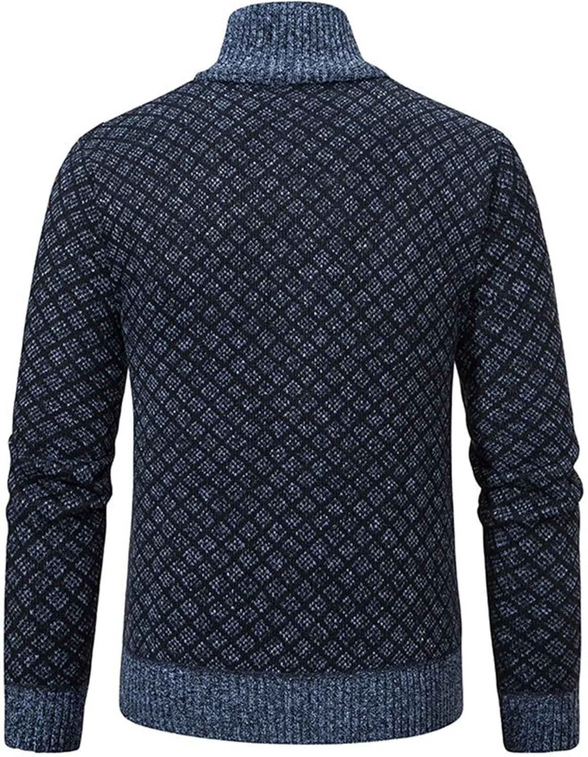 Мужской кардиган с воротником стойкой и карманами slim fit — фото 2