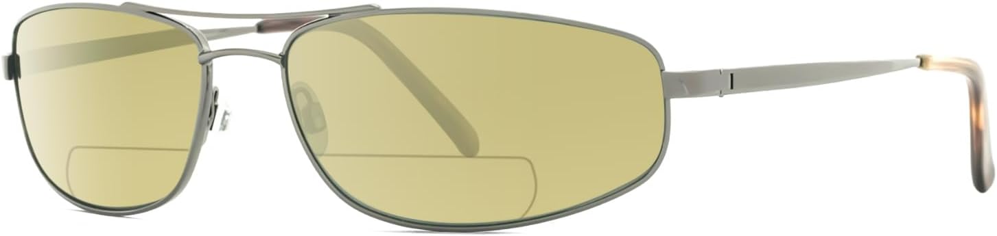 

Солнцезащитные очки Sierra Pilot Metal Polarized BiFocal для мужчин и женщин, стильные, прочные, спортивные, современные Reptile, Dark Gun Metal Silver/Sunflower Yellow