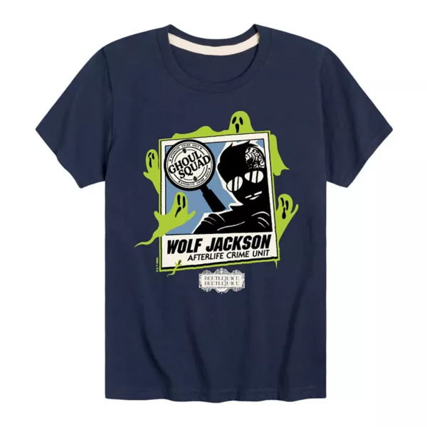 

Футболка Beetlejuice 2 Wolf Jackson с рисунком для мальчиков 8-20 лет Licensed Character, синий