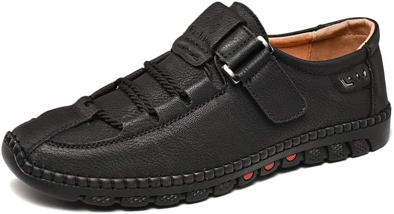 

Мужские повседневные кожаные туфли, модные кроссовки, легкие, нескользящие лоферы, дышащие походные ботинки для улицы Asifn, черный