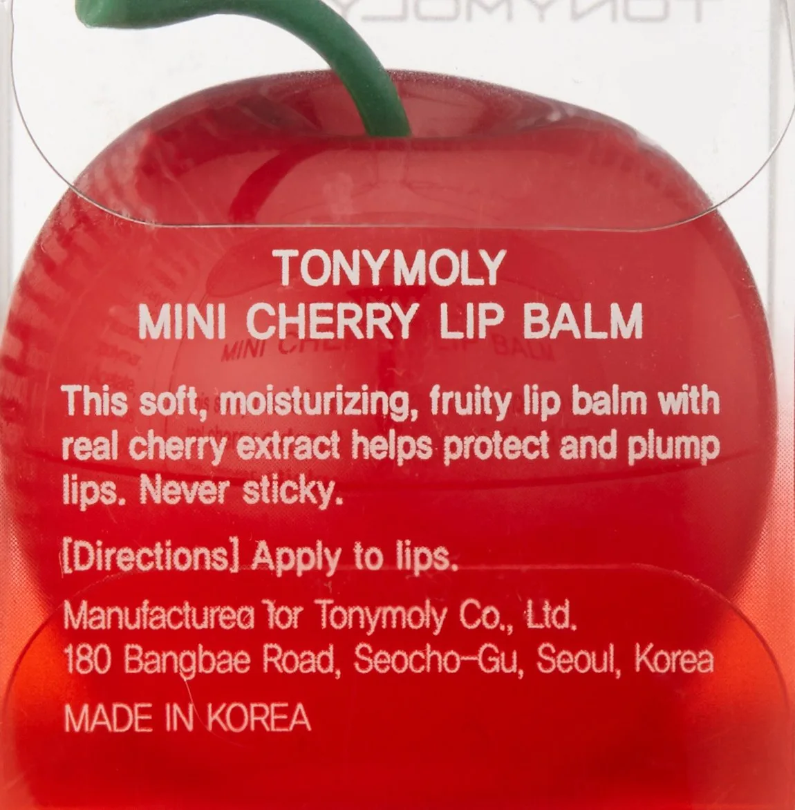 TONYMOLY Cherry Tinted Бальзам для губ 9 г, мини-уход с ягодами, маслом ши и фруктовыми экстрактами, увлажняющая формула для сухих губ, Cherry — фото 3
