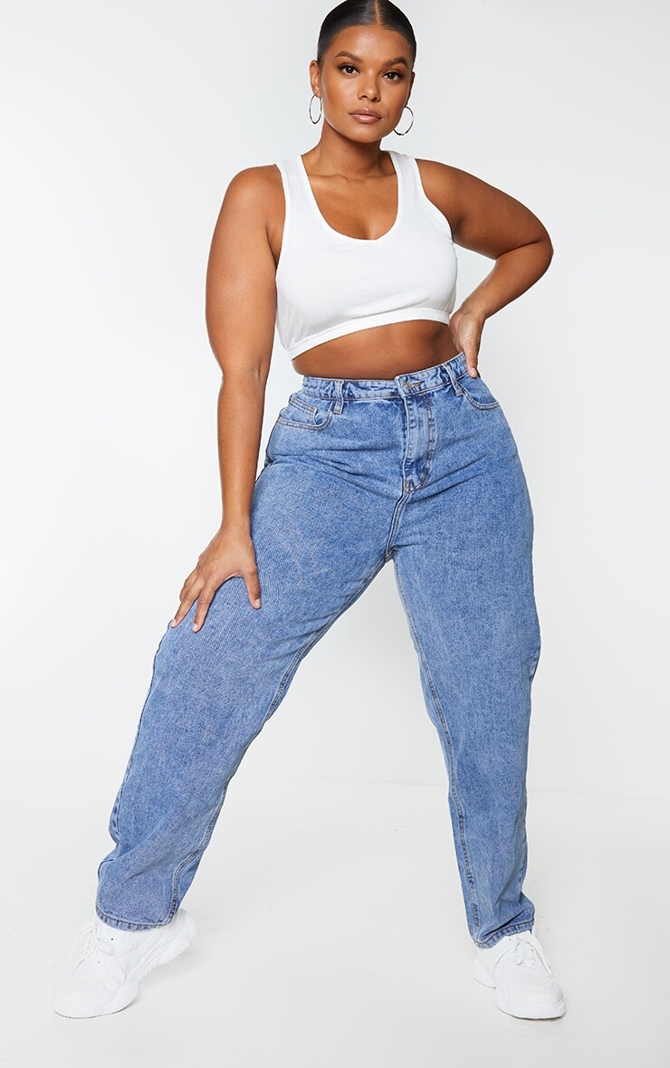 

PrettyLittleThing Плюс винтажные джинсы Mom