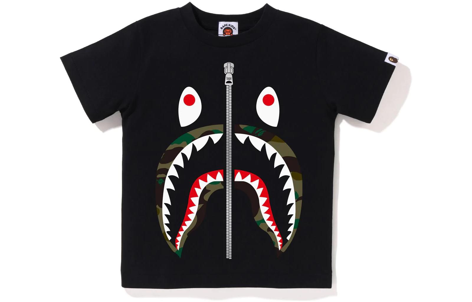 

Футболка детская FW22 A BATHING APE, черный желтый