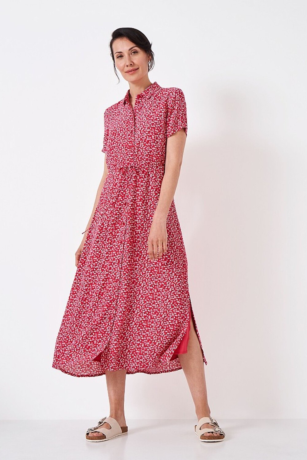 

Фирменное платье Pink Crew с цветочной вышивкой Crew Clothing Company, розовый