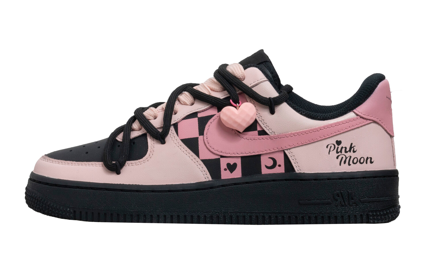 Кроссовки Nike Air Force 1 Skateboard Shoes Women's Low-Top Black Pink