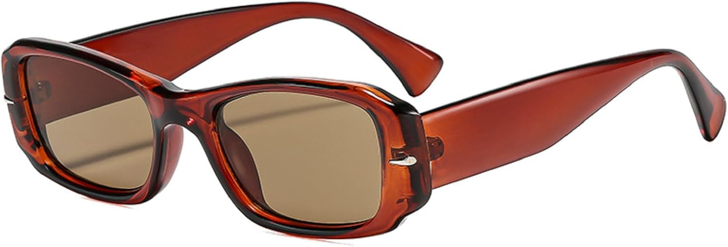 

Квадратные солнцезащитные очки для женщин и мужчин, ретро, ​​маленькие прямоугольные солнцезащитные очки, роскошный дизайн, женские солнцезащитные очки UV400 mincl, Brown