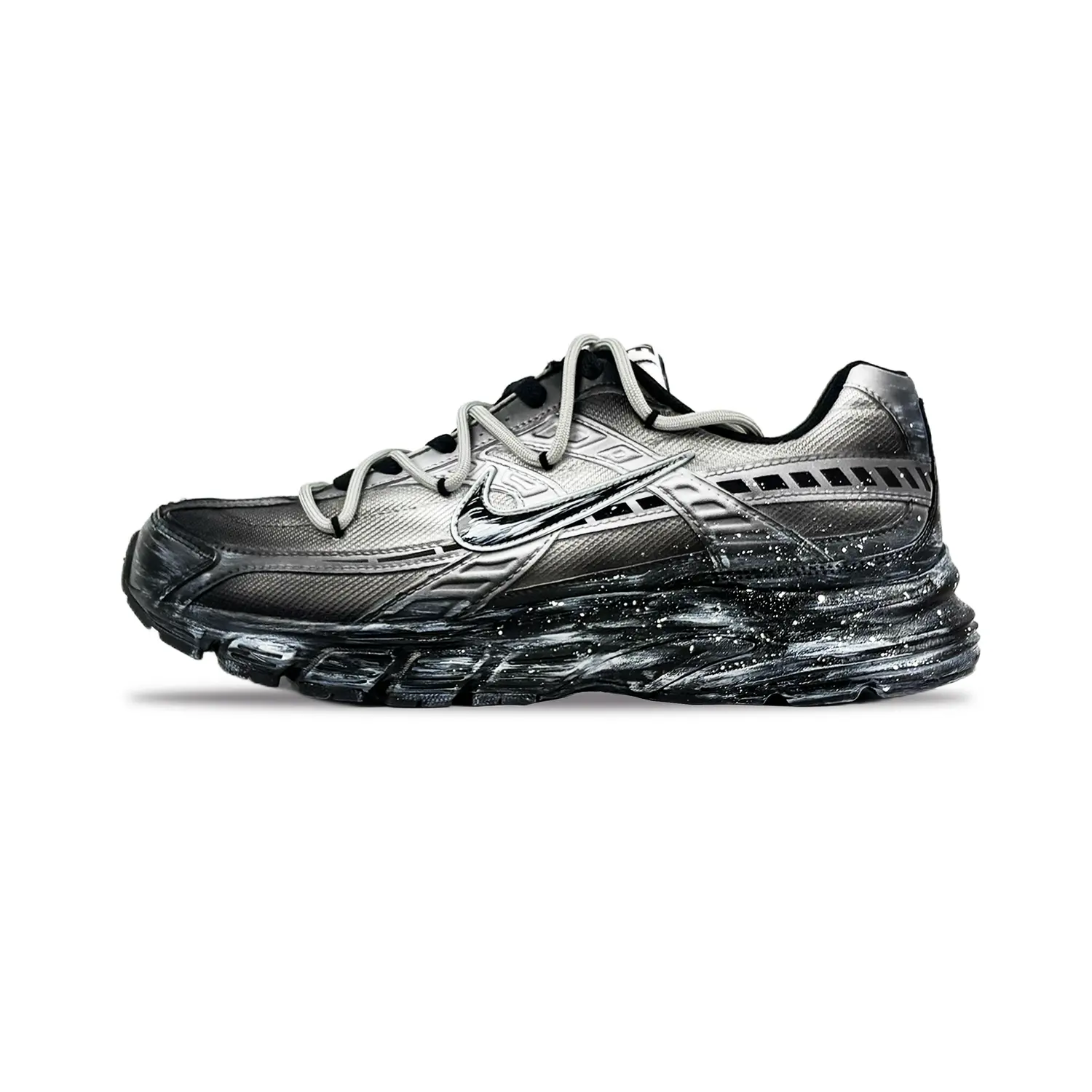 

Nike Кроссовки Initiator с низким верхом, износостойкие, с амортизацией, повседневные, для бега по городу и на работу, цвет черный, белый