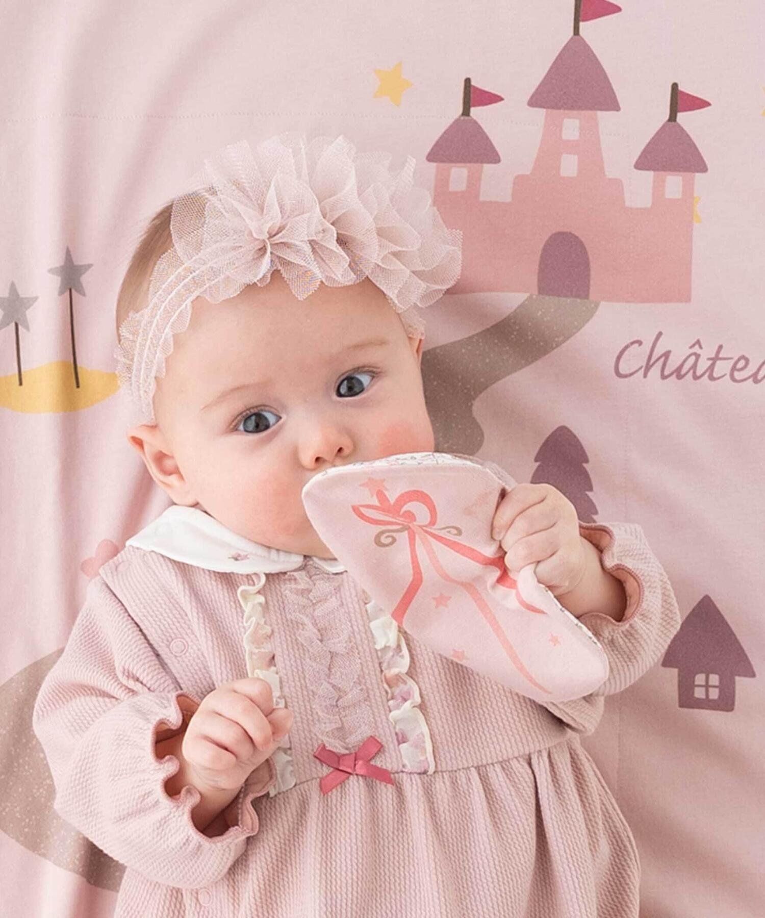 Пеленка и комплект из хлопчатобумажной ткани с принтом из сказки Fillot de bebe reduction, Pink — фото 2