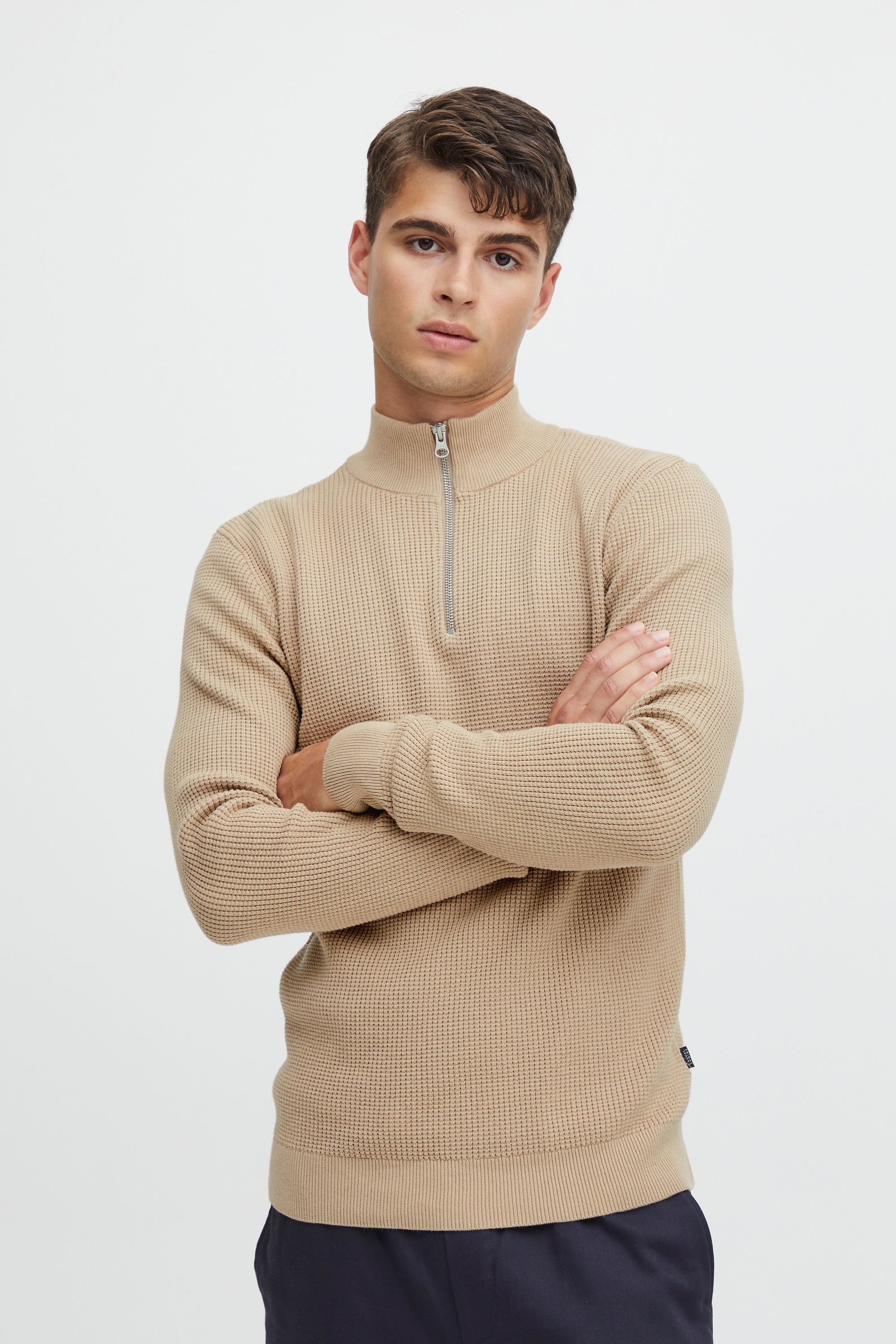 

Пуловер CASUAL FRIDAY Troyer CFKarlo 0092 half zipper knit 20504786, натуральный