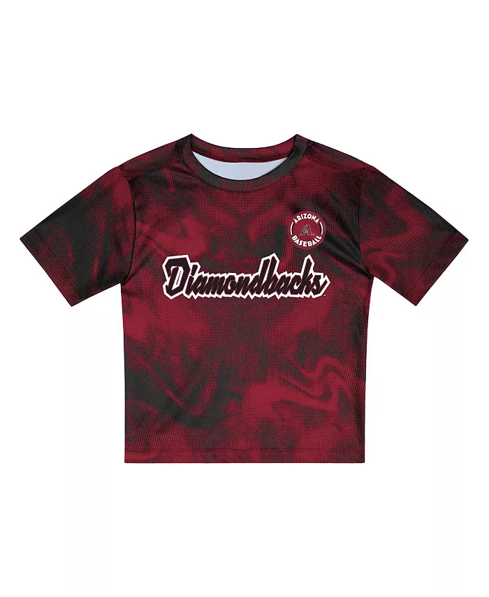 Детский комплект из футболки и шорт Arizona Diamondbacks Pinch Hitter Infielder красного цвета Outerstuff — фото 2
