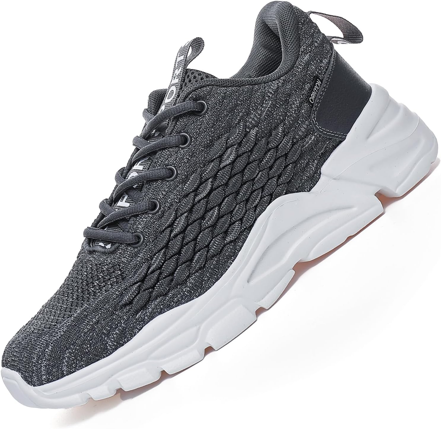 

Мужские кроссовки для ходьбы, повседневные, дышащие, удобные спортивные туфли, модные, широкие, для тренировок, бега и занятий спортом Orinxion, белый/серый