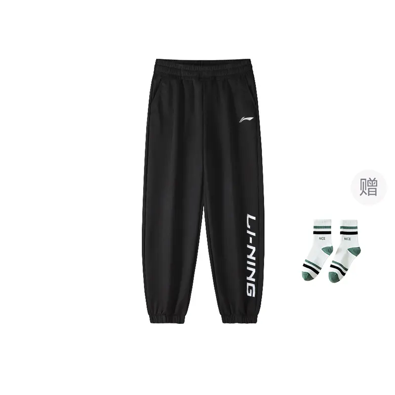 

LINING Трикотажные спортивные штаны мужские черные