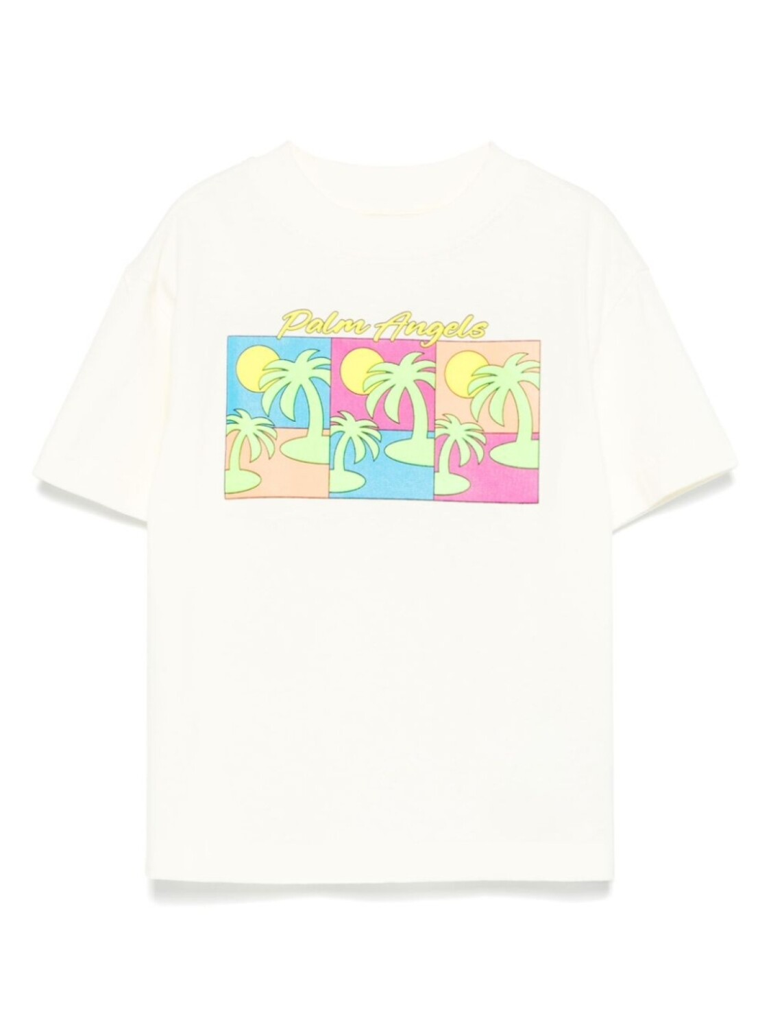 

Футболка Triple Pop Palms Palm Angels Kids, белый