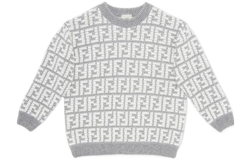 

Kids' Apparel FW23 Sweater Gray Kids' FENDI, серый