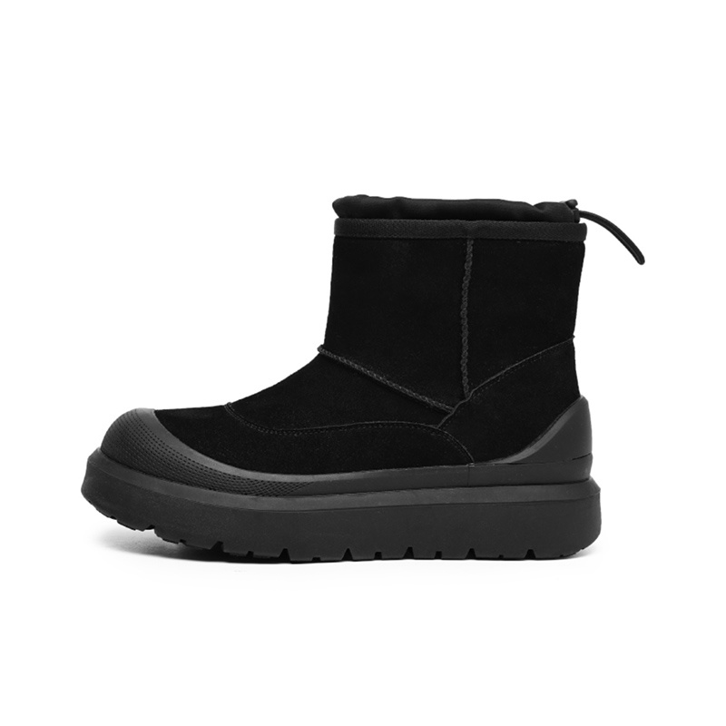 

MODENGPAN Утепленные короткие зимние ботинки унисекс черные, цвет Black