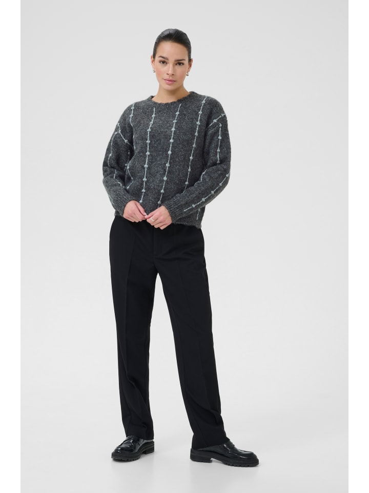 

Kaffe Свободный вязаный свитер Kalianna темно-серого меланжевого цвета