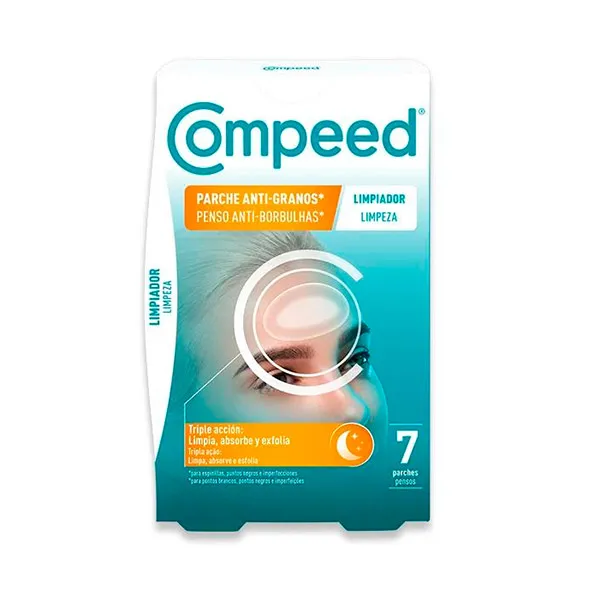 

Очищает, впитывает и отшелушивает Parche Anti-Granos Limpiador Compeed, 7 UD