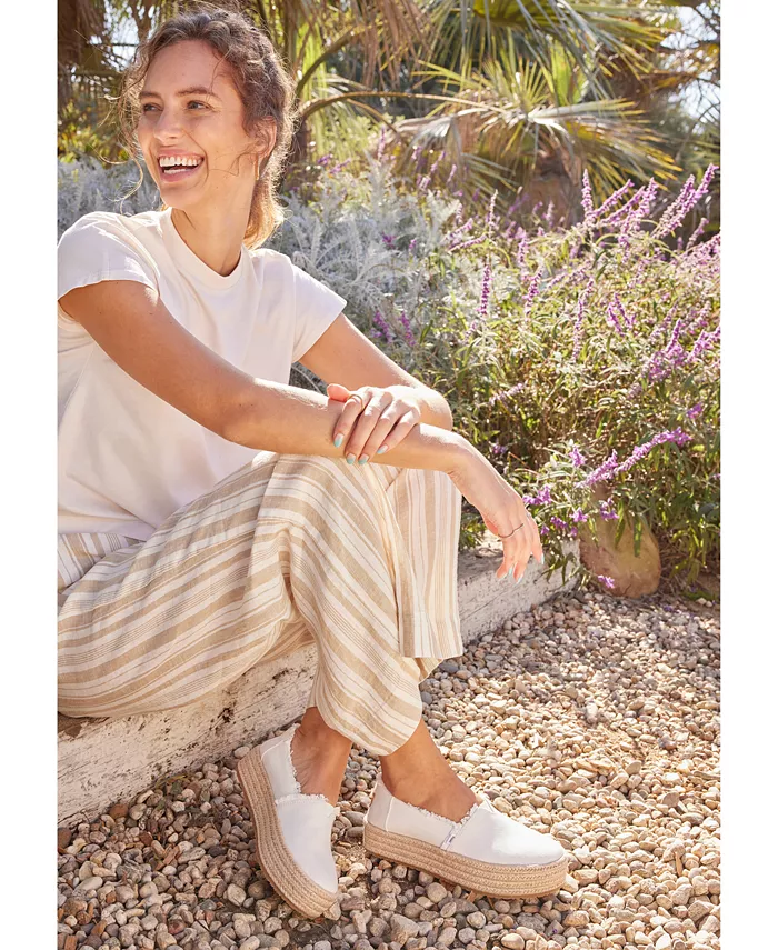 Женские эспадрильи Valencia на платформе из холста TOMS, белый — фото 4