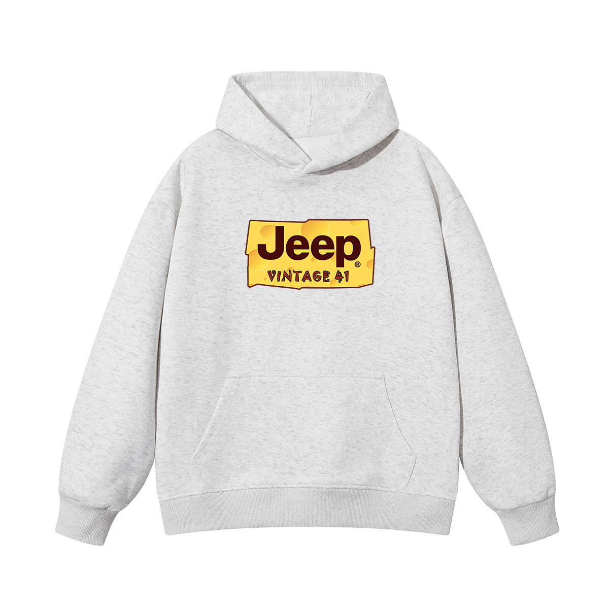 Толстовка с капюшоном утепленная для школьников Jeep, new year красный fleece-lined — фото 3