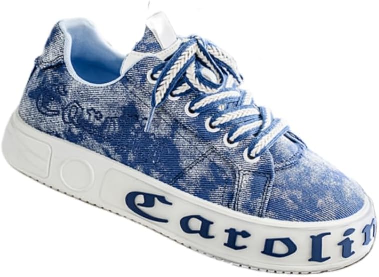 

Мужские спортивные кеды - легкие и повседневные кроссовки, подходящие для ежедневной носки, Дышащий вязаный верх, Уличное сцепление Hoalox, синий