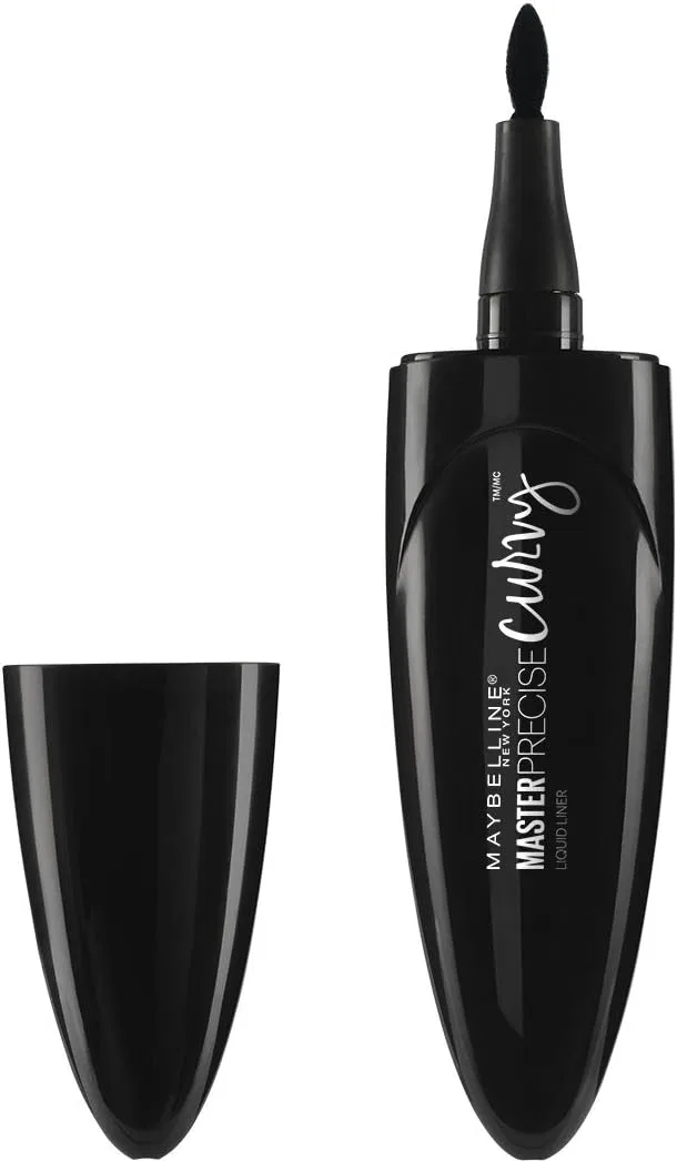 Подводка для глаз жидкая Master Precision Curvy Liquid Eyeliner Maybelline New York, 1 шт, 0.01 oz, черный