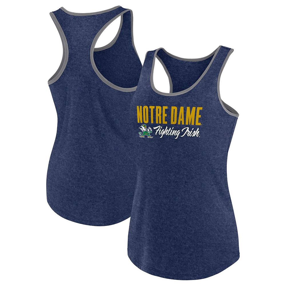 

Женская майка Fanatics Heather Navy Notre Dame Fighting Irish Fuel Racerback Fanatics Brands - White Label, цвет Ntd Navy