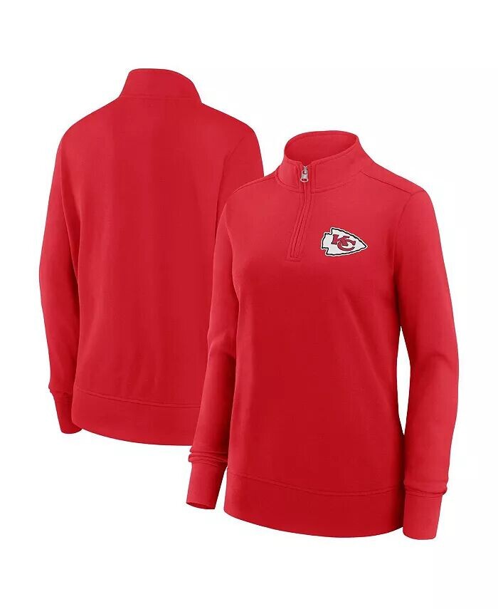 

Женская красная толстовка Kansas City Chiefs Velocity с застежкой-молнией на четверть длины Logo Athletic