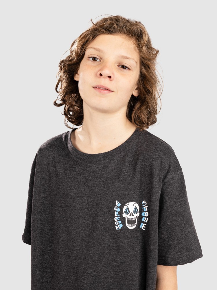 Футболка Volcom Skeltone Kids T-Shirt, heather black — фото 3