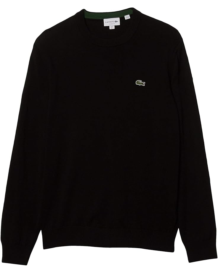 

Свитер Lacoste Long Sleeve Crew Neck Sweater, черный